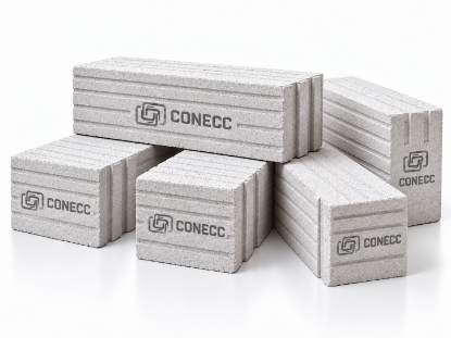 Conecc grooved AAC blocks with ribbed face