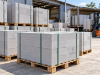 Siporex AAC blocks stacked for storage and delivery